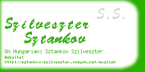 szilveszter sztankov business card